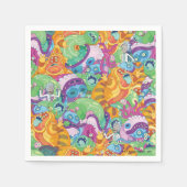 Rick Apokalypse Party Alien Pattern Serviette (Vorderseite)