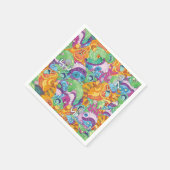 Rick Apokalypse Party Alien Pattern Serviette (Ecke)