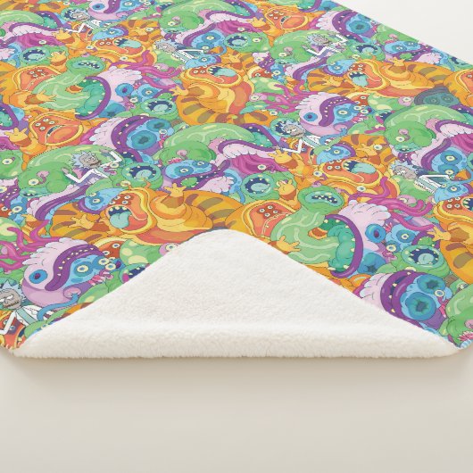 Rick Apokalypse Party Alien Pattern Sherpadecke (3/4)