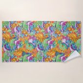 Rick Apokalypse Party Alien Pattern Strandtuch (Vorderseite)