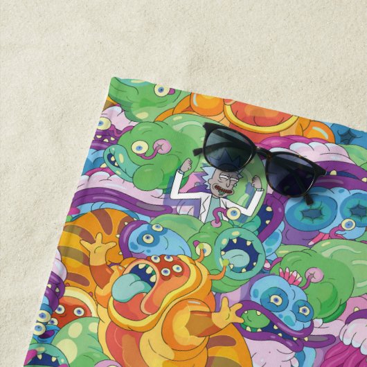 Rick Apokalypse Party Alien Pattern Strandtuch (Beispiel)