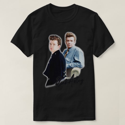 Rick Astley 80er Aesthetic T-Shirt (Design vorne)