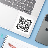 Rick Astley QR-Code Aufkleber (Laptop mit iPhone)