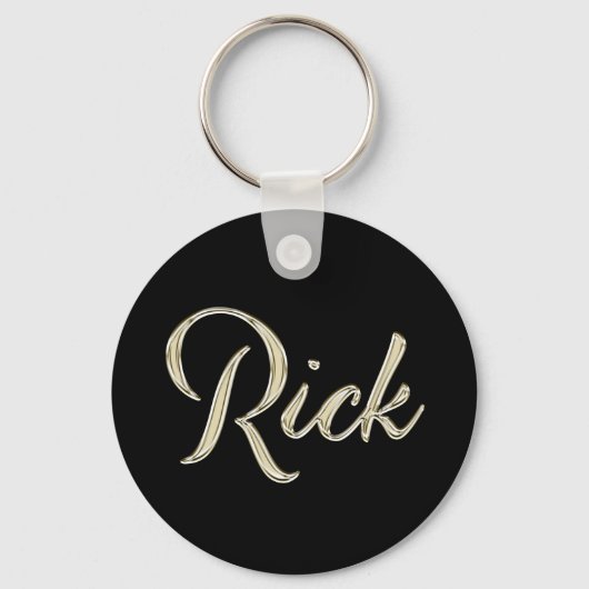 Rick Button Name Schlüsselanhänger (Vorderseite)