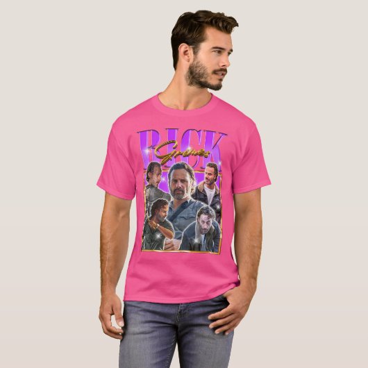 Rick Grimes Retro Bootleg Retro Bootleg T-Shirt (Vorne ganz)