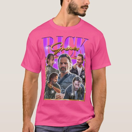 Rick Grimes Retro Bootleg Retro Bootleg T-Shirt (Vorderseite)
