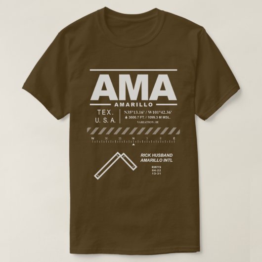 Rick Husband Amarillo International Airport AMA T-Shirt (Design vorne)