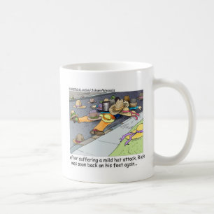 Rick leidet unter einem Cartoon, der Geschenke und Kaffeetasse