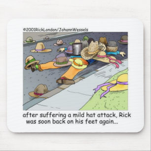 Rick leidet unter einem Cartoon, der Geschenke und Mousepad
