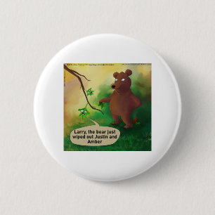 Rick London Bear im Woods Funny Button