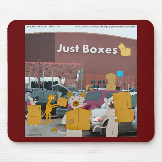 Rick London Big Box Stores for Cats Comic Mousepad (Vorne)