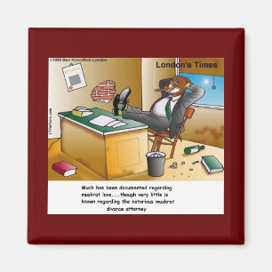 Rick London Bisamratte Scheidungsanwalt Comic Magnet