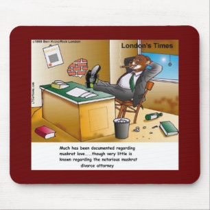 Rick London Bisamratte Scheidungsanwalt Comic Mousepad