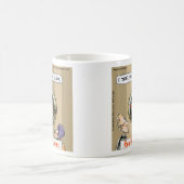 Rick London Cartoon Descartes Clock Comic Kaffeetasse (Mittel)