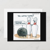 Rick London Cartoon Funny Bowling Comic Postkarte (Vorne/Hinten)