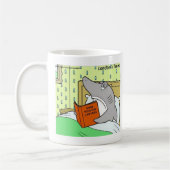 Rick London Cartoon Funny Shark Kaffeetasse (Links)