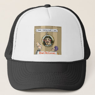 Rick London Cartoons Lustig Descartes Uhr Truckerkappe
