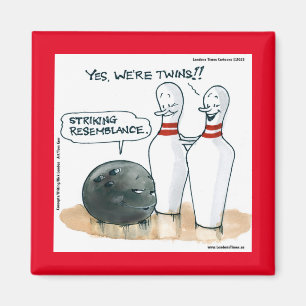 Rick London Cartoons Lustige Bowling Comic Magnet