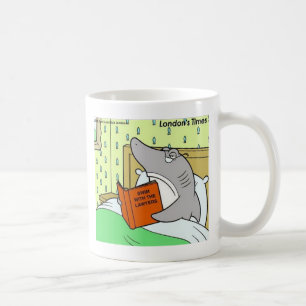 Rick London Cartoons Lustiger Hai Kaffeetasse