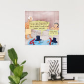 Rick London Comic Schneemann Lustiges Poster (Heimbüro)