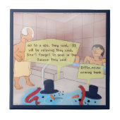 Rick London Comic Snowman Comic Keramik Tile Fliese (Vorderseite)