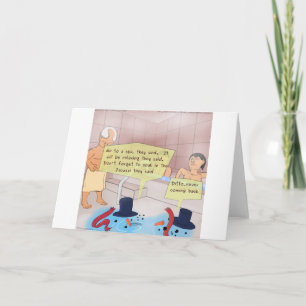 Rick London Comic Snowman Funny Gifts Feiertagskarte