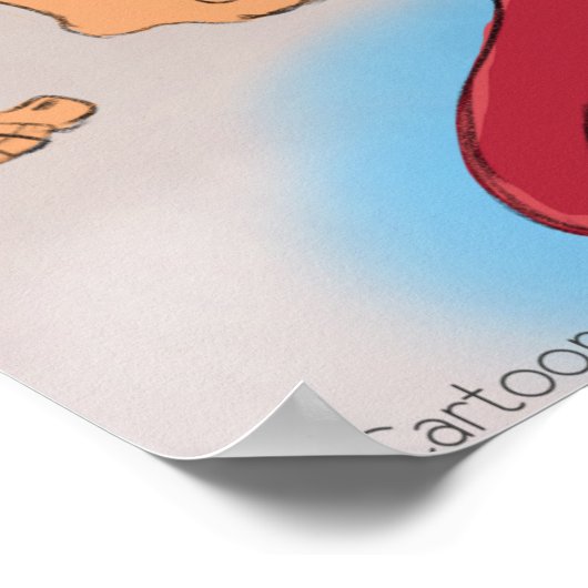 Rick London Comic Snowman Funny Poster (Ecke)