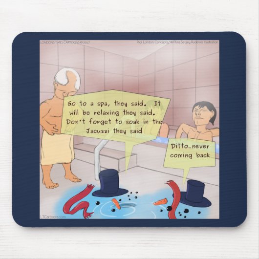 Rick London Comic Snowman Mousepad (Vorne)