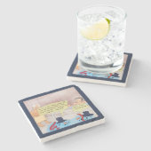 Rick London Comic Snowman Stone Untersetzer (Seitenansicht)