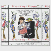 Rick London Ernestine ruft Birds Xmas auf Geschenkpapier (Flach)