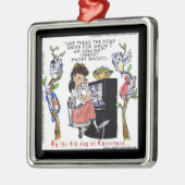 Rick London Ernestine ruft Birds Xmas auf Ornament Aus Metall (Links)