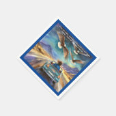 Rick London fährt im dunklen, sonnigen Comic Serviette (Ecke)