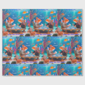 Rick London Fish Playing "Go Fish" Kartenspiel Com Geschenkpapier (Flach)