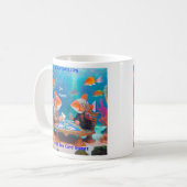 Rick London Fish Playing "Go Fish" Kartenspiel Com Kaffeetasse (Vorderseite Links)