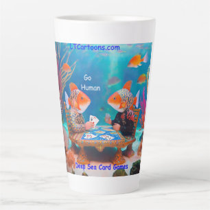 Rick London Fish Playing "Go Fish" Kartenspiel Com Milchtasse