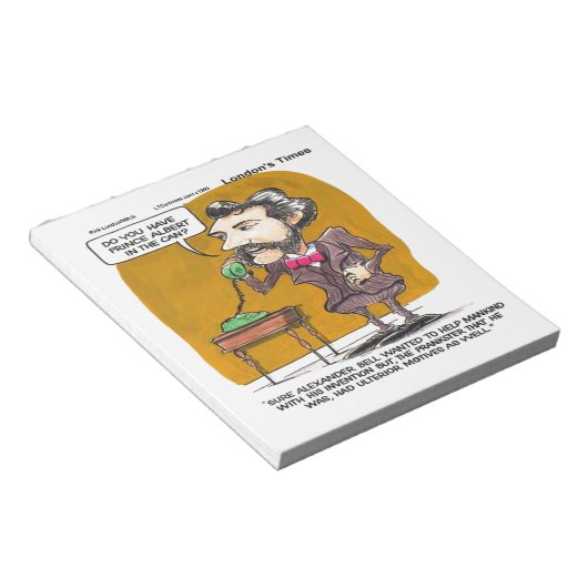 Rick London Funny Alexander Bell Phone Prank Notizblock (angewinkelt)