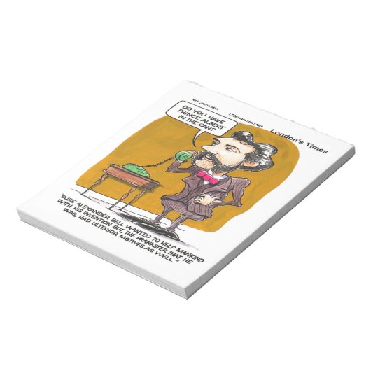 Rick London Funny Alexander Bell Phone Prank Notizblock (Rotiert)