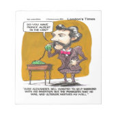 Rick London Funny Alexander Bell Phone Prank Notizblock (Vorderseite)