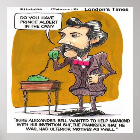 Rick London Funny Alexander Bell Phone Prank Poste Poster (Vorne)