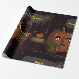 Rick London Funny "Black Market Pumpkin Spice" Geschenkpapier