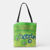 Rick London Funny Border Collie Blume All Over Tasche (Rückseite)