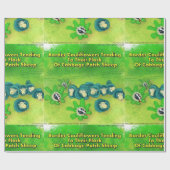 Rick London Funny Border Collie Blume Comic Geschenkpapier (Flach)