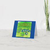 Rick London Funny Border Collie Blume Comic Karte (Vorderseite)