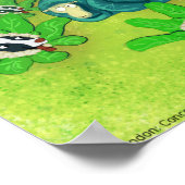 Rick London Funny Border Collie Blume Comic Poster (Ecke)