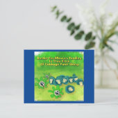 Rick London Funny Border Collie Blume Comic Postkarte (Stehend Vorderseite)