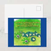 Rick London Funny Border Collie Blume Comic Postkarte (Vorne/Hinten)