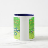 Rick London Funny Border Collie Blume Comic Tasse (Zentrum)