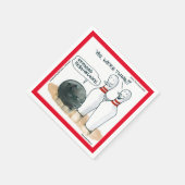 Rick London Funny Bowling Comic Serviette (Ecke)