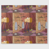 Rick London Funny Cheese Bathroom Comic Geschenkpapier (Flach)
