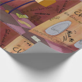 Rick London Funny Cheese Bathroom Comic Geschenkpapier (Ecke)